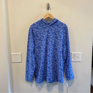 PGA Tour Luxe Water Repellent Hoodie men’s size medium nwt blue camo